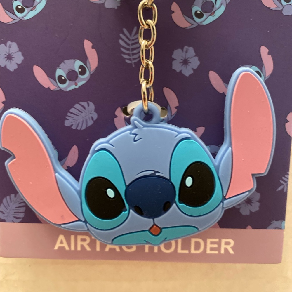 Disney Stitch Airtag Holder Case Cover On Keychain Primark New - Picture 2 of 5